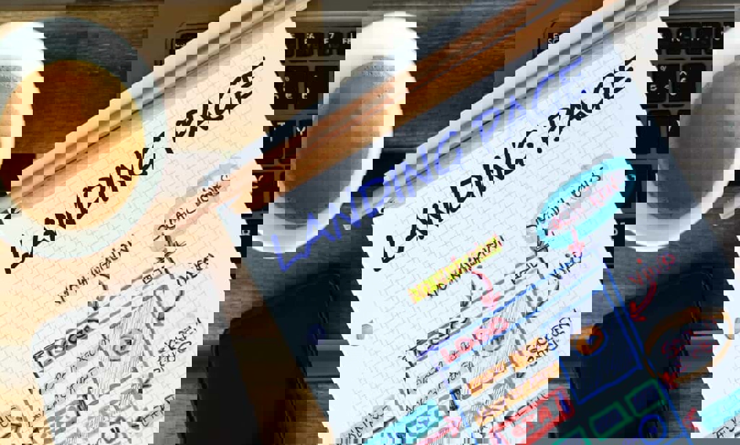 Landing page layout notepad