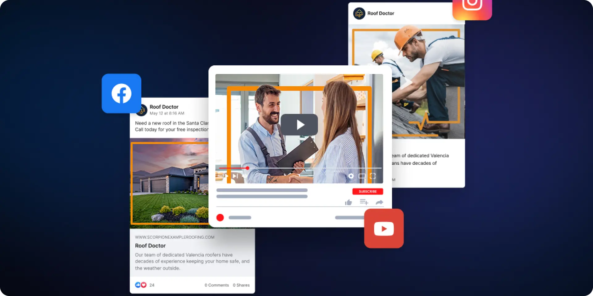 roofing social media