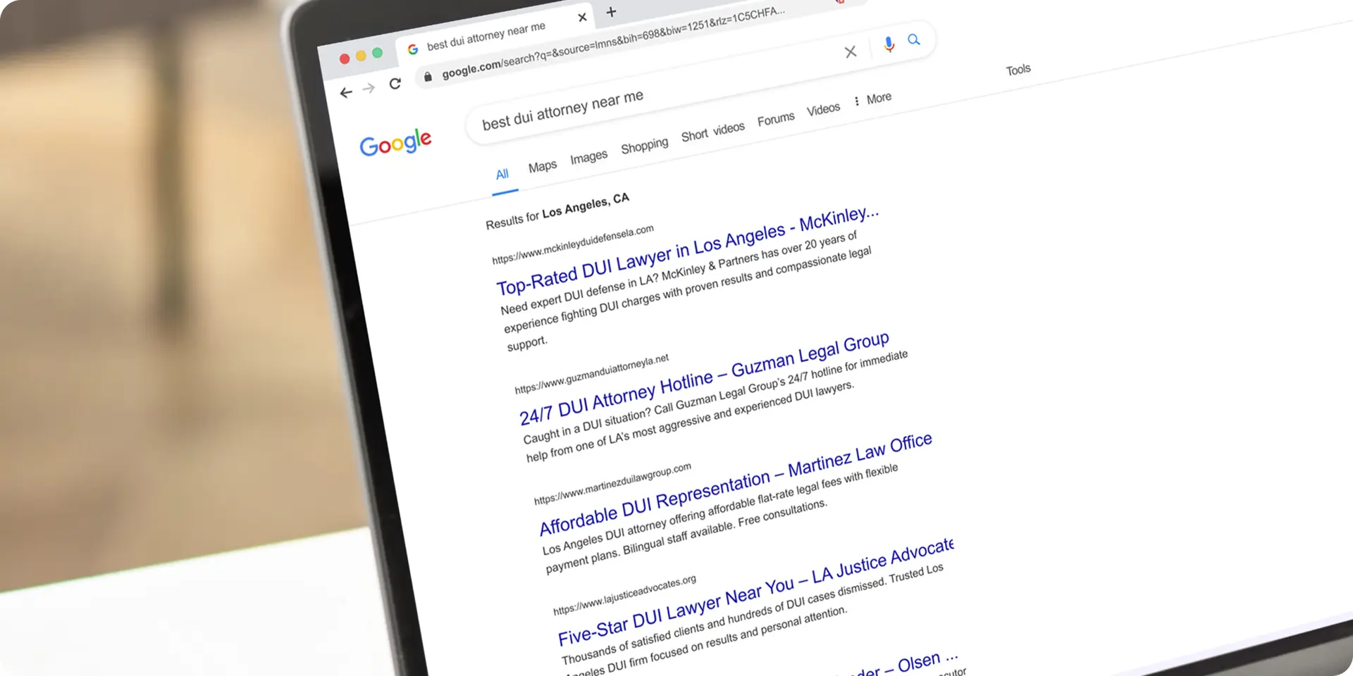 SEO top ranking law firm website