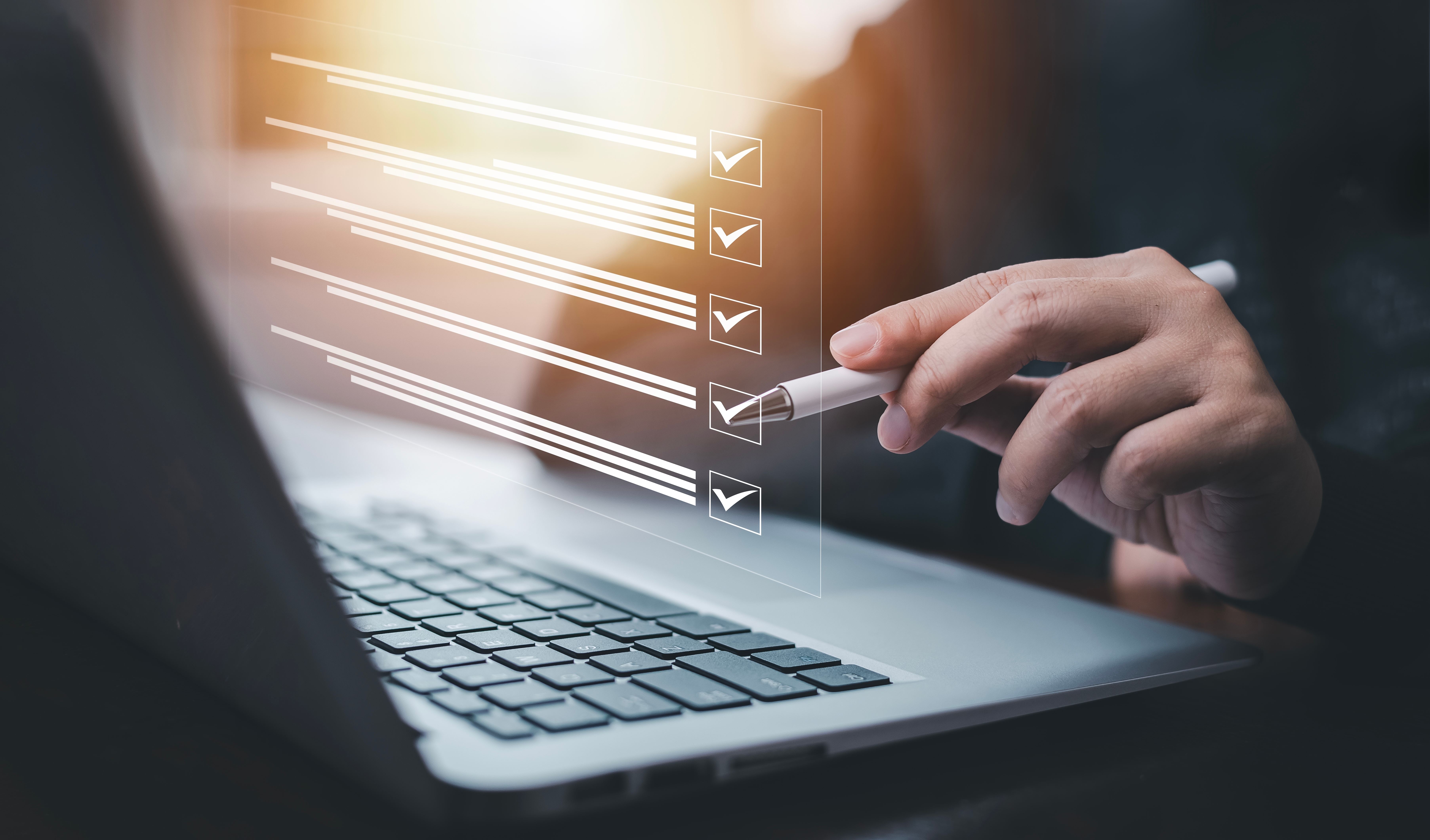 Image of a virtual checklist 