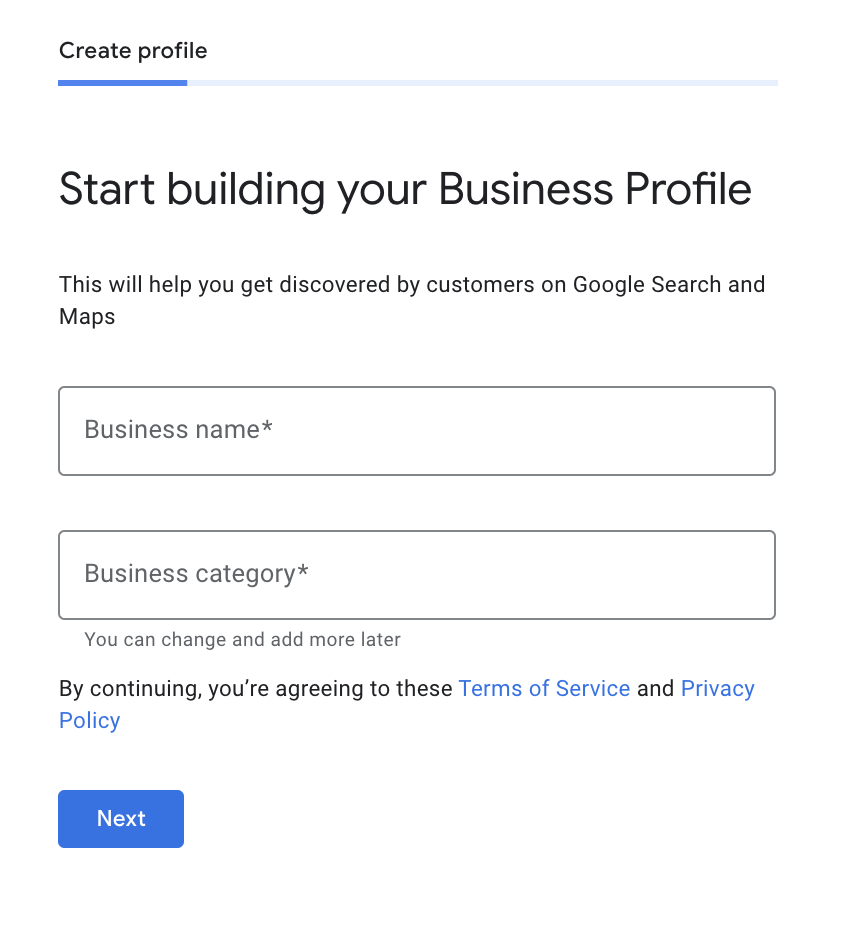 Set up Google My Business Profile