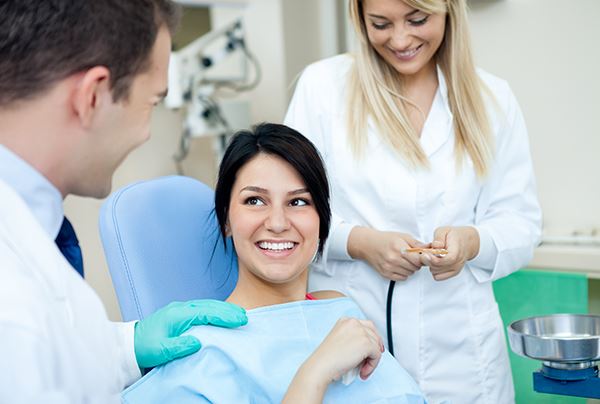 A dentist with a patient